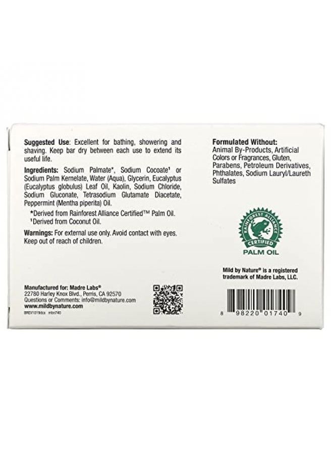 mild by Nature Mild By Nature Detoxifying Clay Bar Soap Eucalyptus & Peppermint with Ancient Clay 5 oz 141 g  - Image 2