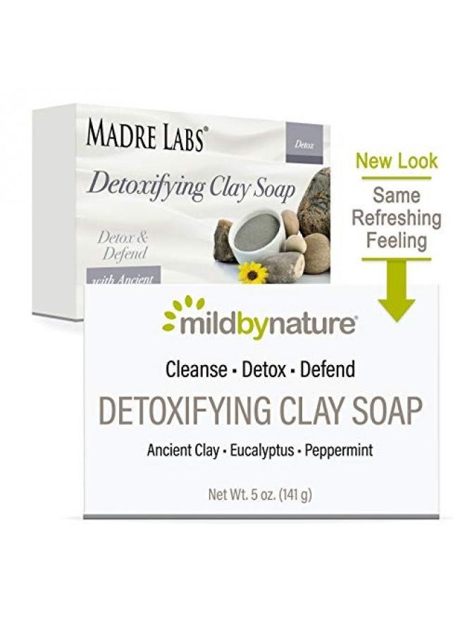 mild by Nature Mild By Nature Detoxifying Clay Bar Soap Eucalyptus & Peppermint with Ancient Clay 5 oz 141 g  - Image 4