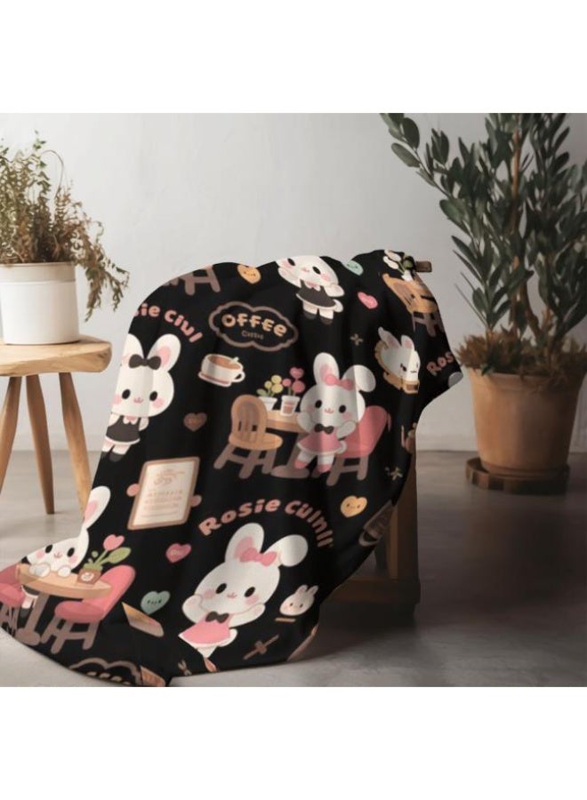 عام بطانية رقيقة من الفانيلا الكرتونية للأطفال والرضع (دافئة ومريحة، ومناسبة للنوم والألعاب) 70 سم * 100 سم - Image 1