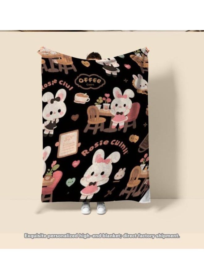 عام بطانية رقيقة من الفانيلا الكرتونية للأطفال والرضع (دافئة ومريحة، ومناسبة للنوم والألعاب) 70 سم * 100 سم - Image 2