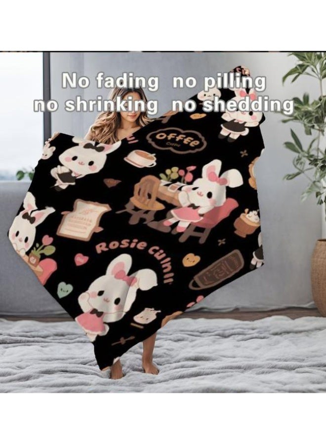 عام بطانية رقيقة من الفانيلا الكرتونية للأطفال والرضع (دافئة ومريحة، ومناسبة للنوم والألعاب) 70 سم * 100 سم - Image 4