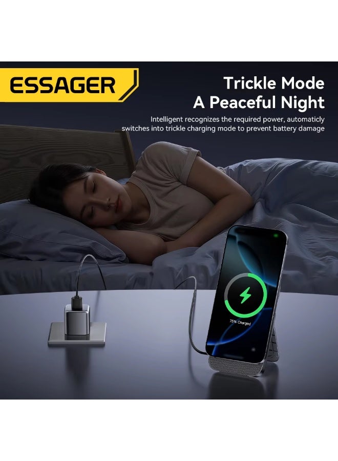 Essager 3-in-1 Portable Folding Wireless Charger Stand 15W Magnetic for iPhone 1716/15 AirPods Apple Watch MagSafe Fast Charging - Image 5