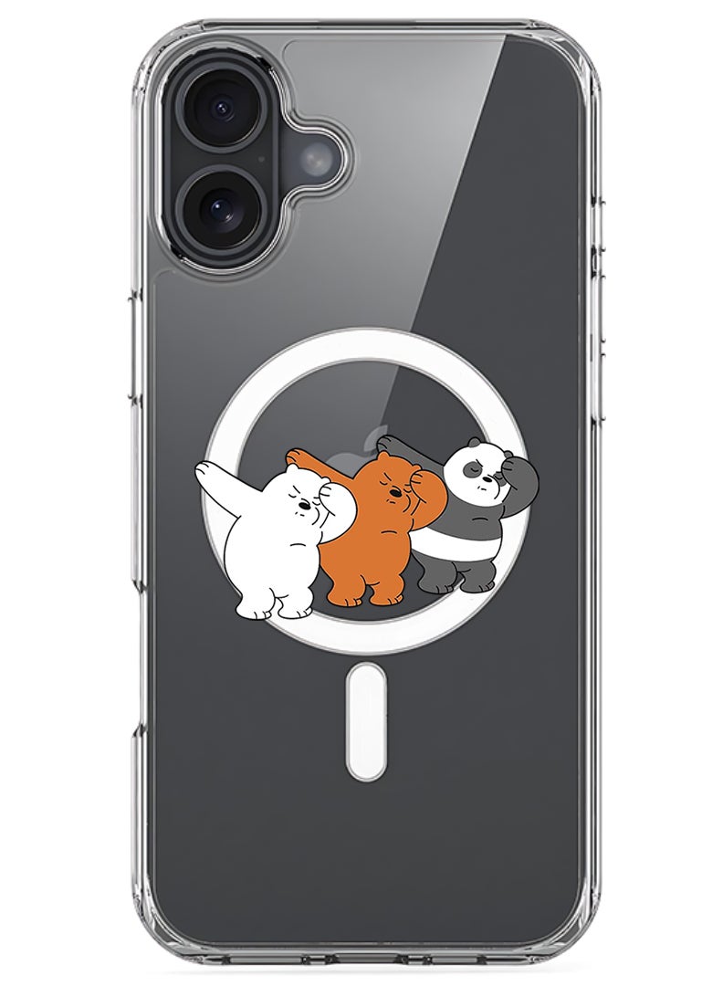 Theodor Magnetic Case for Apple iPhone 17 Compatible with MagSafe Wireless Charging, Shockproof Phone Bumper Cover - Bears dance - Image 1