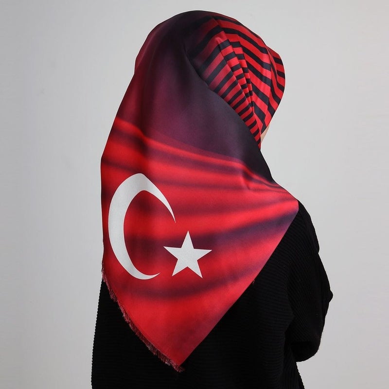 Renkli Butik Colorful Boutique Digital Printed Taffeta Scarf