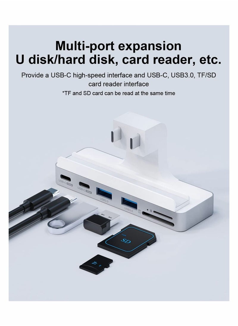 Excefore For iMac Hub with 4K@60Hz HDMI, USB C 3.1, USB 3.0 Ports and SD/Micro SD Card Reader, USB-C Clamp Hub USB C Docking Station for iMac 2021 24 inch  - Image 2