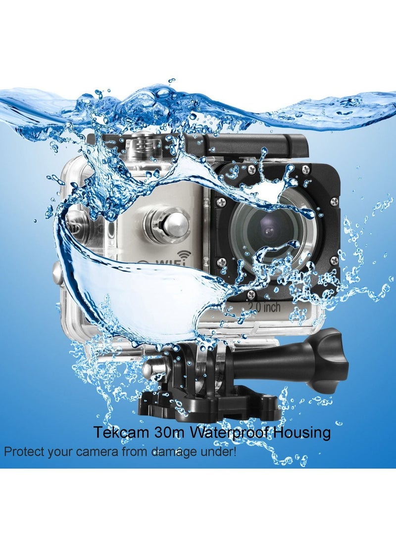 SYOSI Action Camera Waterproof Case, Waterproof Photography, Sports DV Camera for SJ4000 Accessories  - Image 3