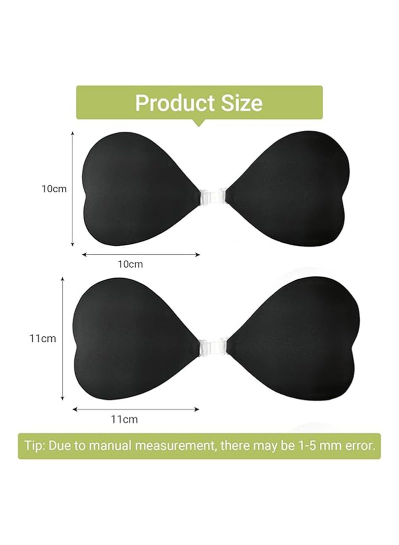Suntown Push Up Invisible Bra for Women, 2 Pack Reusable Backless Strapless Sticky Adhesive Bra for Party Wedding Evening Dress with 3 Different Length Front Buckles(Size: C/D) - Image 5