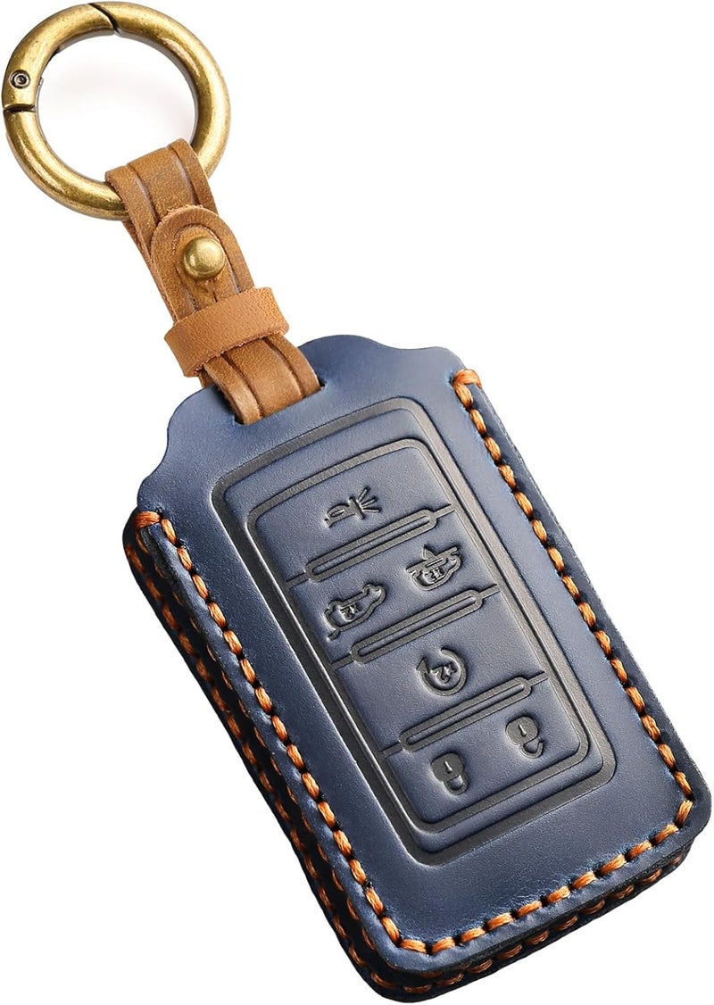 EASYANT Leather Key Fob Cover for Jeep - Image 1