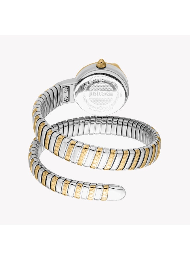 جاست كافالي ساعة جاست كافاللي JC1L301M0065 النسائية الأنيقة بتصميم فضي وذهبي ثنائي اللون - Image 3