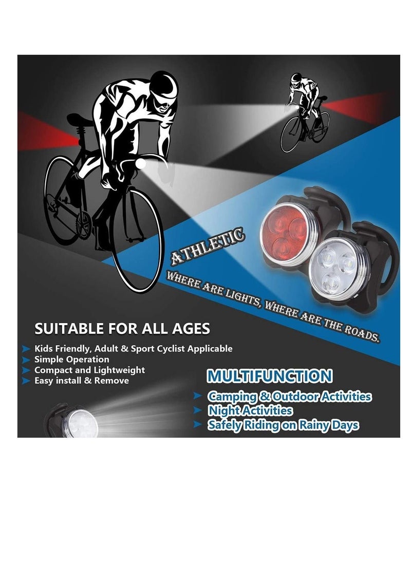 Y&D USB Bike Light Set, Rechargeable Battery Super Bright Bicycle Light, Lights Front and Back, Waterproof Rear Combinations LED Perfect for Bikes Cycling,Outdoor  - Image 3