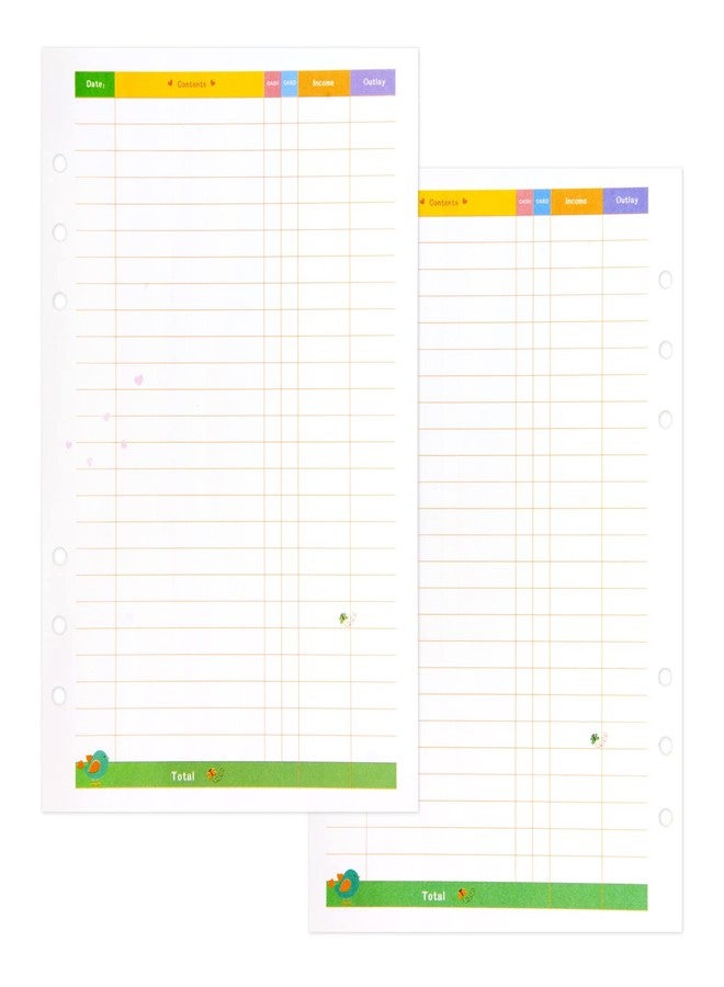 Rancco A5 Budget Planner Refill Paper, 90 Pages Colorful 6-Ring Binder Expense Tracker Inner Page Financial Planner w/Binder Divider, Pouch, Ruler, Index Tab for Budgeting Book, Double-sided,8.3x5.6" - Image 1