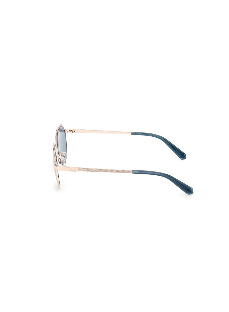 GUESS FULL RIM MALE ROUND GOLD METAL SUNGLASSES - Image 2
