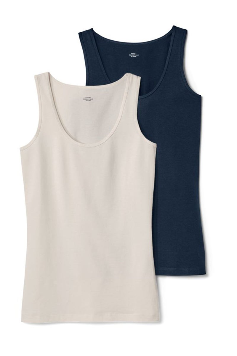 Tchibo Women 2 Pc Scoop Neck  Sleeveless Top, Navy  - Image 5