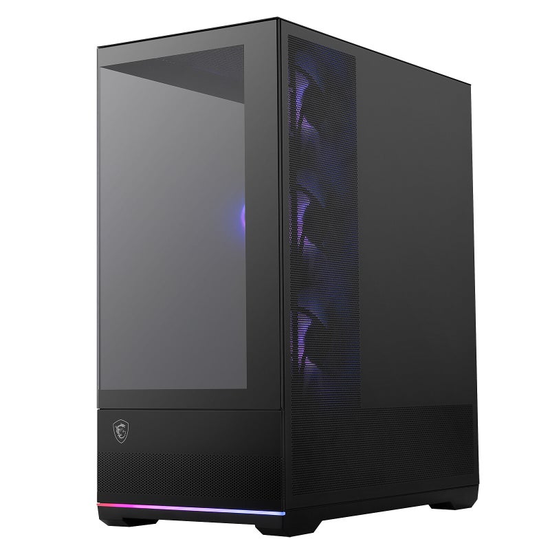 MSI MAG PANO 110R PZ Mid-Tower PC Case, Panoramic 270° Tempered Glass, Reverse Blade ARGB Fans x4, Up to 10 Fan Mounts, USB-C 20Gbps Front I/O, Tool-Free Design, Cable Back-Connect Ready, Black | 306-7G28R21-JA4 - Image 4
