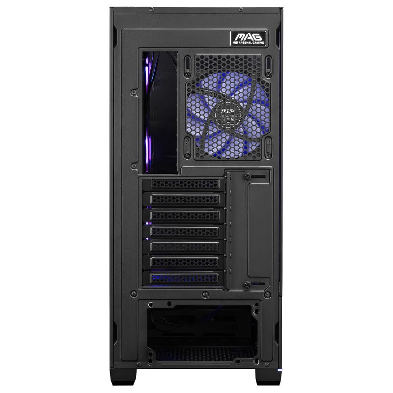 MSI MAG PANO 110R PZ Mid-Tower PC Case, Panoramic 270° Tempered Glass, Reverse Blade ARGB Fans x4, Up to 10 Fan Mounts, USB-C 20Gbps Front I/O, Tool-Free Design, Cable Back-Connect Ready, Black | 306-7G28R21-JA4 - Image 5