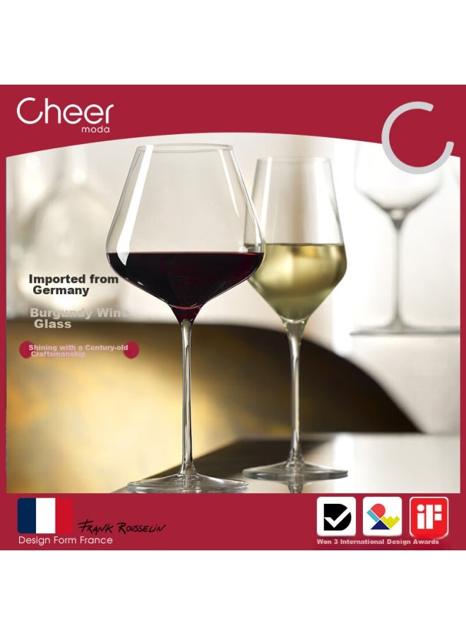 Cheer Wine Gl For Home Use, Stemmed Gl, German Imported Burgundy Wine Gl, Lead-free Crystal Wine Gl, Set Of 2 - Image 1