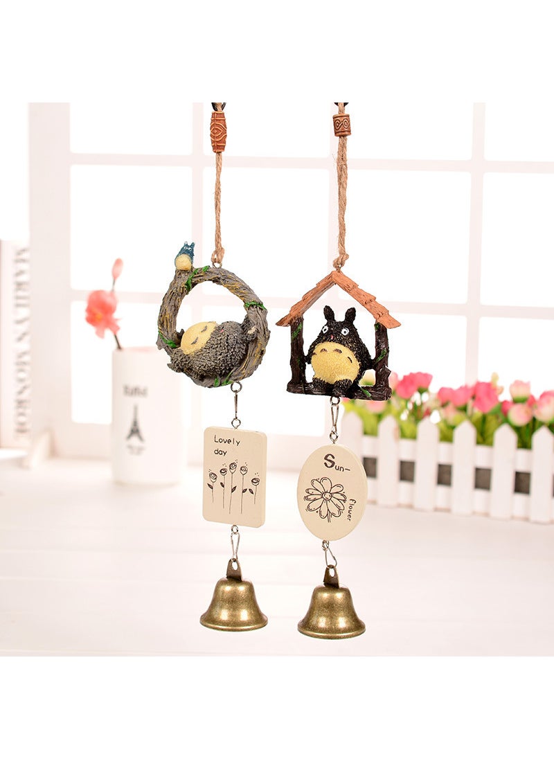 Generic Colorful Box Windmill Wood House Wind Chimes Decor Gift Totoro Swing Wind Bell 