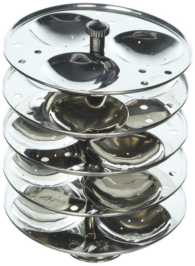 T TABAKH حامل إيدلي من الفولاذ المقاوم للصدأ من نوع هوكينز من تاباخ، 5 رفوف، يكفي لتحضير 15 قطعة إيدلي - Image 1