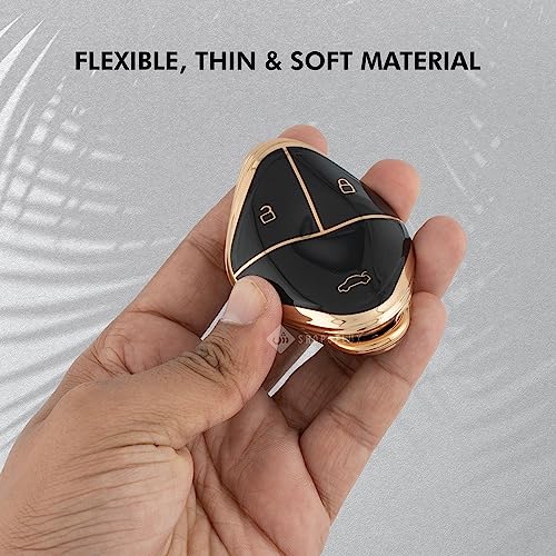 Shopoflux® TPU Key Cover Compatible with MG Comet ev Electric 3 Button Smart Key (Black) - Image 4