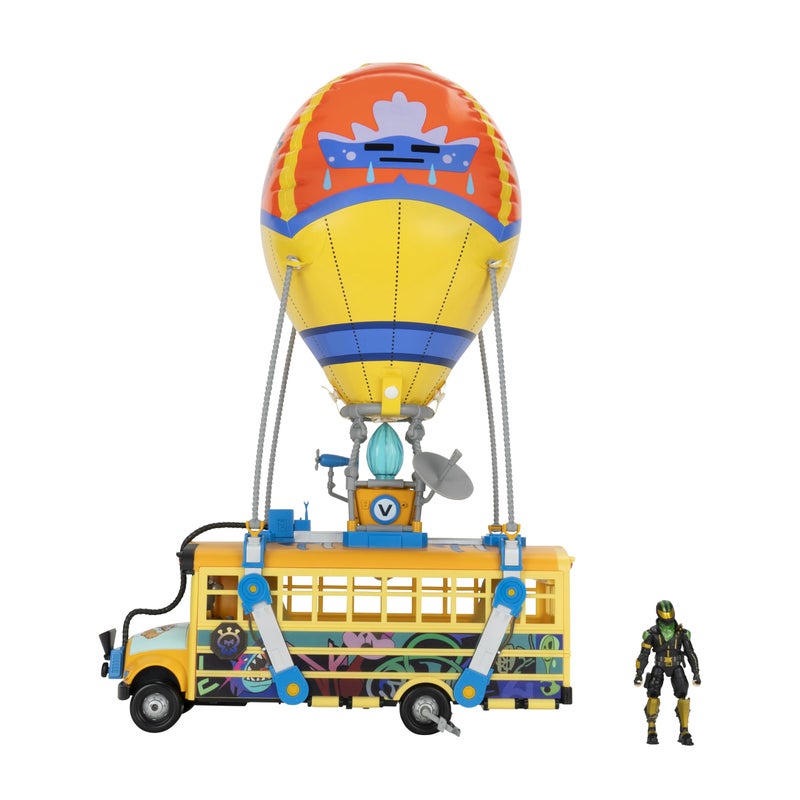 Fortnite Battle Bus 14Inch Vehicle with Inflatable Balloon Lights and Sounds Unique Colorway Rolling Wheels 4Inch Figure and Code for Bonus Virtual Item - Image 2