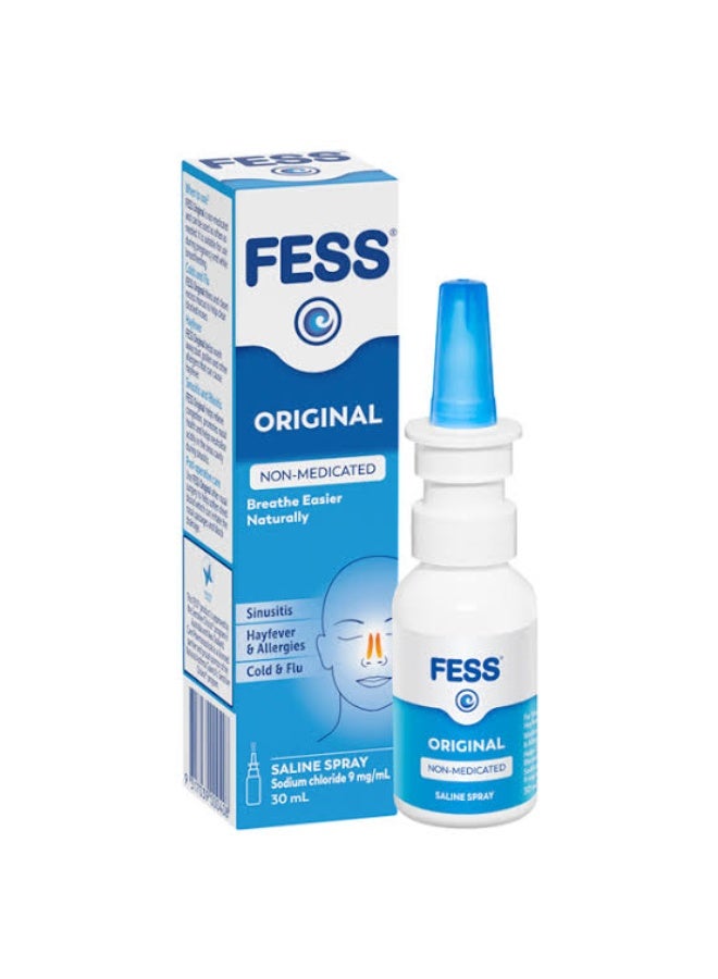 FESS Original Saline Nasal Spray 30mL | Non-Medicated Nasal Congestion Relief