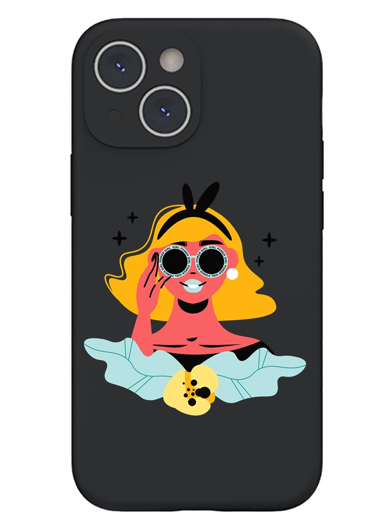 Theodor Protective Slim Fit Case Liquid Silicone Cover with Full Body Protection Anti-Scratch Shockproof Case For iPhone 13 Black  - Gorilla head - Image 1