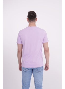 The Socks Company Lightning Embroidered Crew Neck Lilac Unisex T-Shirt  - Image 3