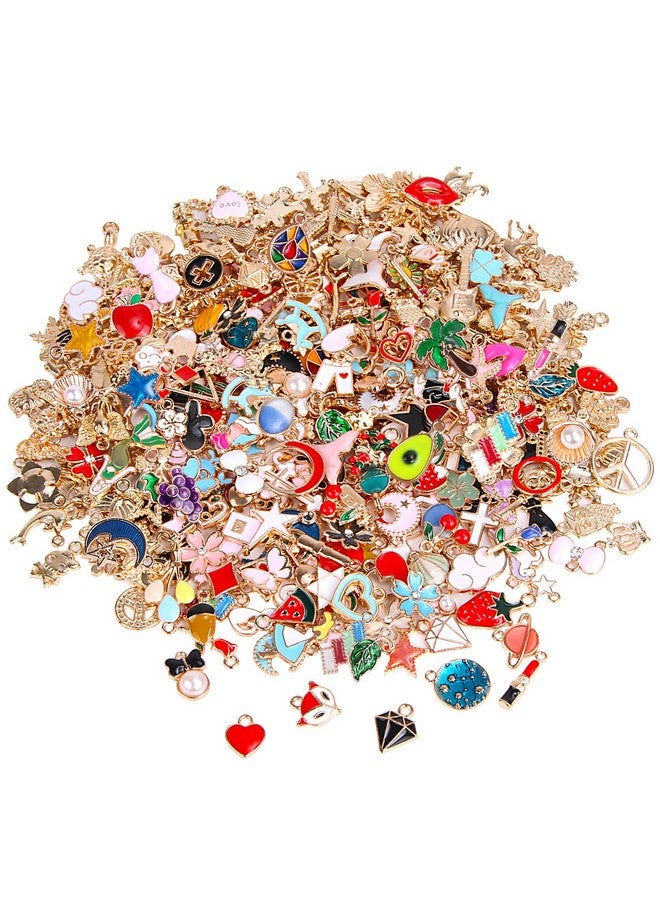 SANNIX 350Pcs Bracelet Charms Jewelry Making Charms Assorted Gold Plated Enamel Pendants For Diy Necklace Bracelet Earring Craft Supplies - Image 1