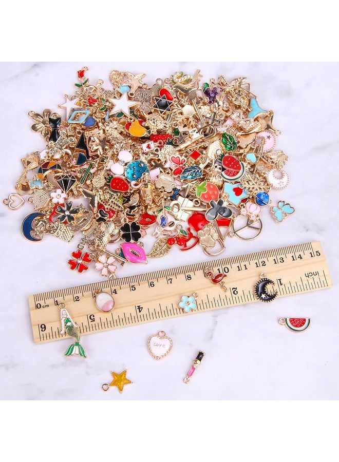 SANNIX 350Pcs Bracelet Charms Jewelry Making Charms Assorted Gold Plated Enamel Pendants For Diy Necklace Bracelet Earring Craft Supplies - Image 5