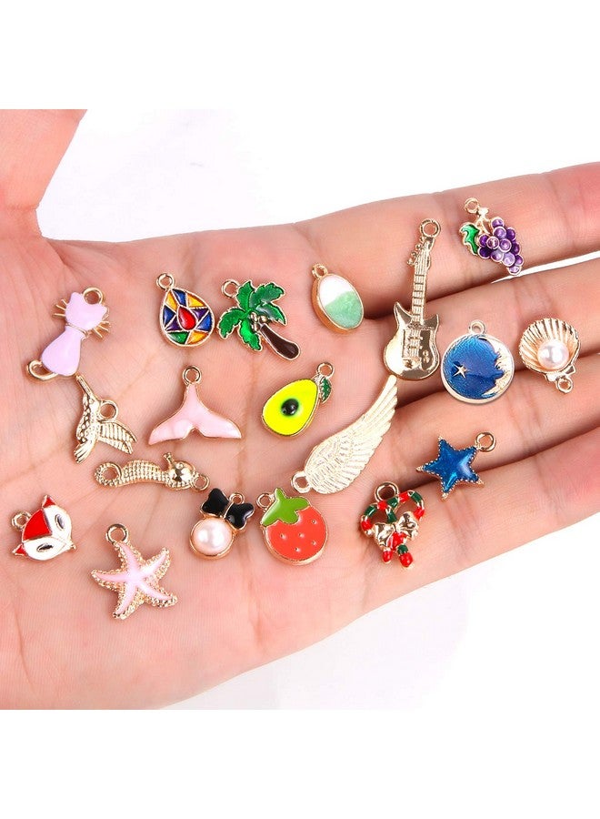 SANNIX 350Pcs Bracelet Charms Jewelry Making Charms Assorted Gold Plated Enamel Pendants For Diy Necklace Bracelet Earring Craft Supplies - Image 4