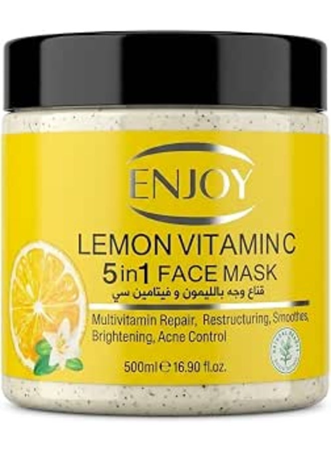 ENJOY Lemon Vitamin C 5-in-1 Face & Body Mask, 500ml