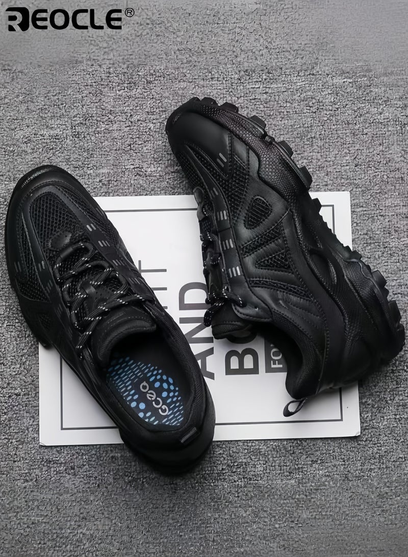 REOCLE Men's Athletic Running Shoes Mesh Breathable Sneakers with Cushioned Sole & Reflective Details Versatile Footwear for Outdoor Sports & Daily Wear - Image 2