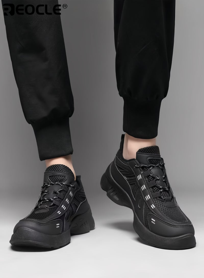 REOCLE Men's Athletic Running Shoes Mesh Breathable Sneakers with Cushioned Sole & Reflective Details Versatile Footwear for Outdoor Sports & Daily Wear - Image 5