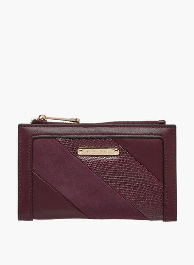 Celeste Textured Bi-Fold Wallet with Snap Button Closure