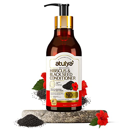 Atulya Hibiscus & Black Seed Hair Conditioner - Paraben-Free, Sulfate-Free, Silicone-Free | Hair conditioner for dry frizzy hair, hair fall control, hair nourish, hair care| 300 ml - Image 1