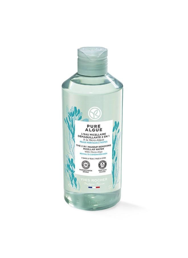 Yves Rocher The 2 in 1 Makeup Removing Micellar Water 400ml  - Image 1