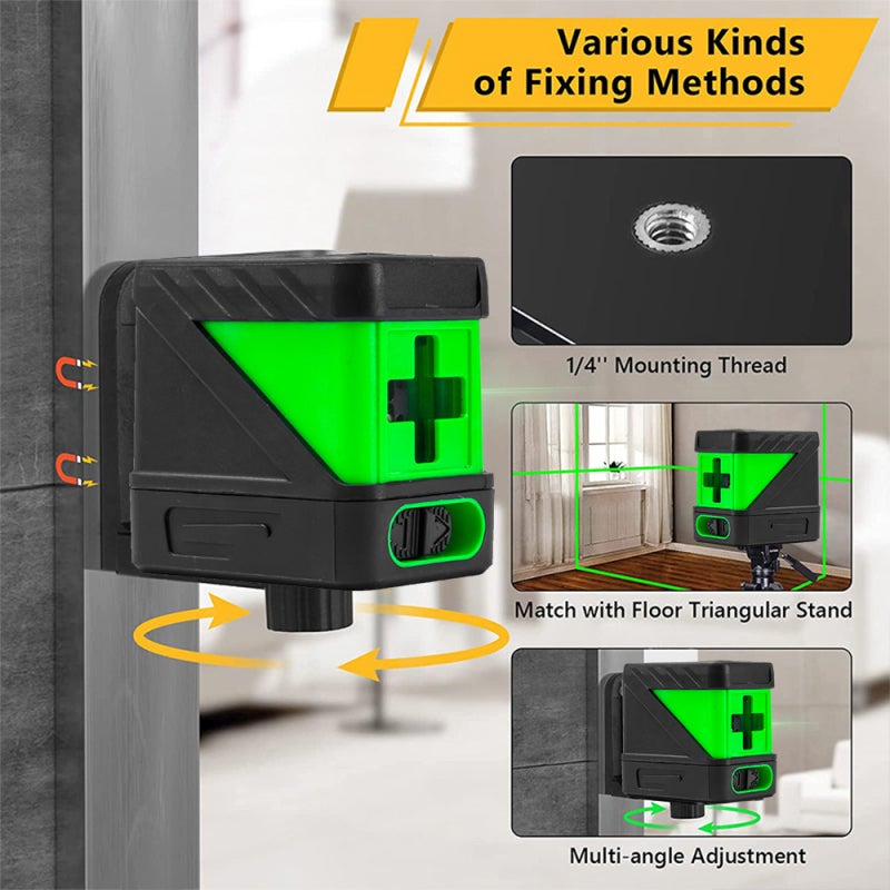 Self-Leveling Level, 2 Lines Level Green Cross Beam Line, Alignment Tool for Picture Hanging and DIY Application - Image 2