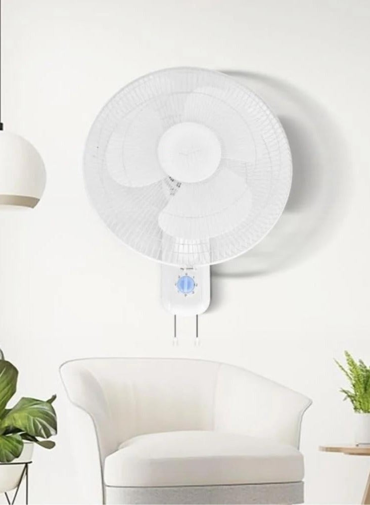 LC 45W Wall Fan – 5 Blades, 3 Speeds, White - Image 2
