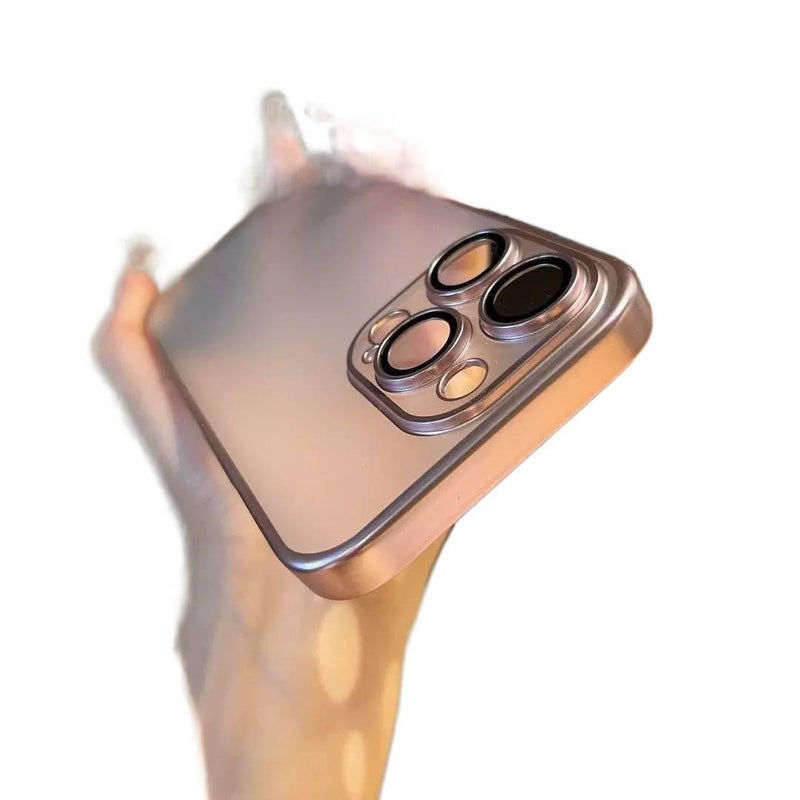 LS غطاء واقي بPC لـ iPhone X مع مقاوم للصدمات وحماية من السقوط مع مقاوم للصدمات مع ملمس ناعم مع لمسة نهائية غير لامعة باللون Gold باللون الذهبي - Image 5