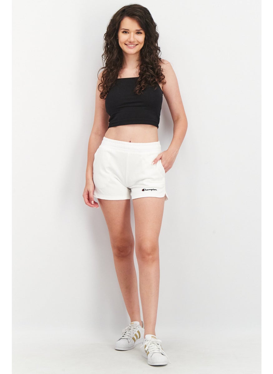Champion Women Sportswear Fit Embroidered Logo Short, White  - Image 3