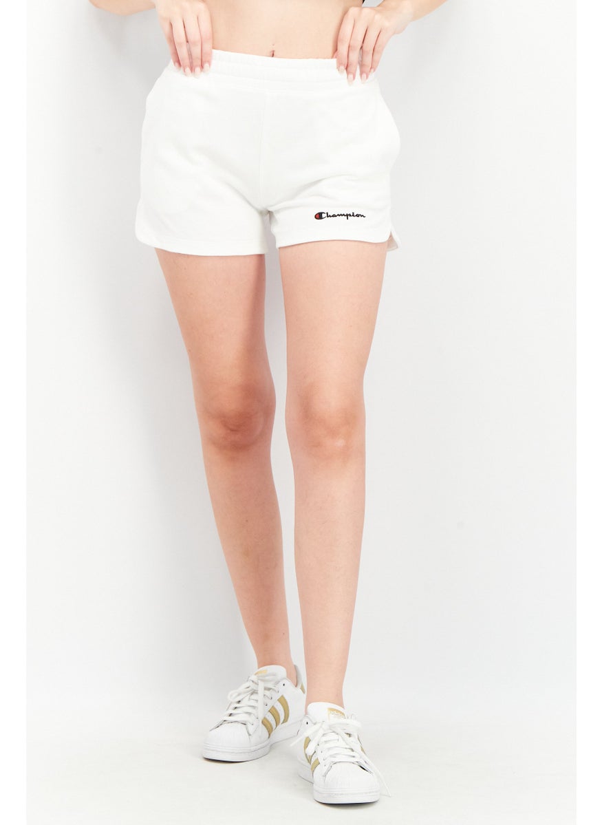 Champion Women Sportswear Fit Embroidered Logo Short, White  - Image 1