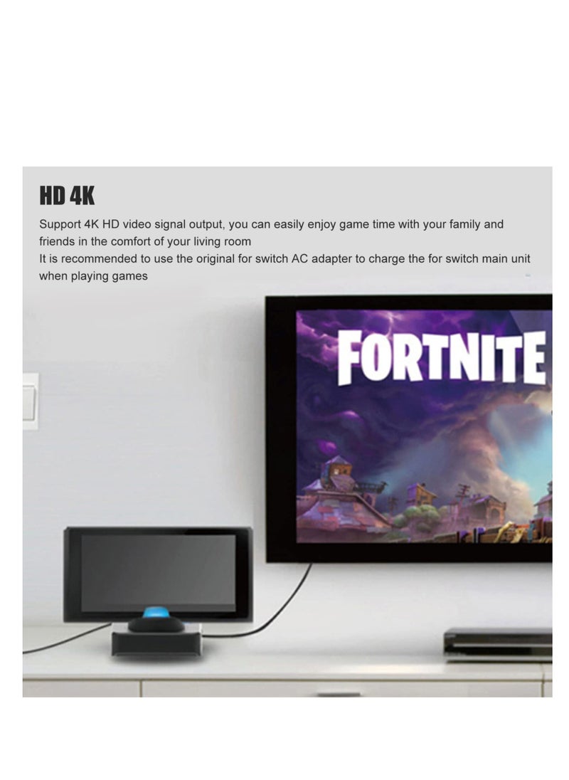 Excefore Game Console TV Dock, Docking Station for Switch, Portable 5 in 1 USB Type C HD Multimedia Interface 4K Docking Station, for Switch OLED and Lite  - Image 3