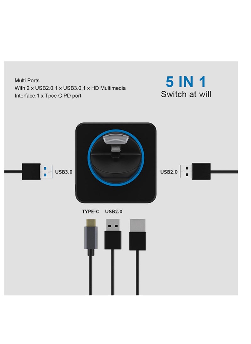 Excefore Game Console TV Dock, Docking Station for Switch, Portable 5 in 1 USB Type C HD Multimedia Interface 4K Docking Station, for Switch OLED and Lite  - Image 4