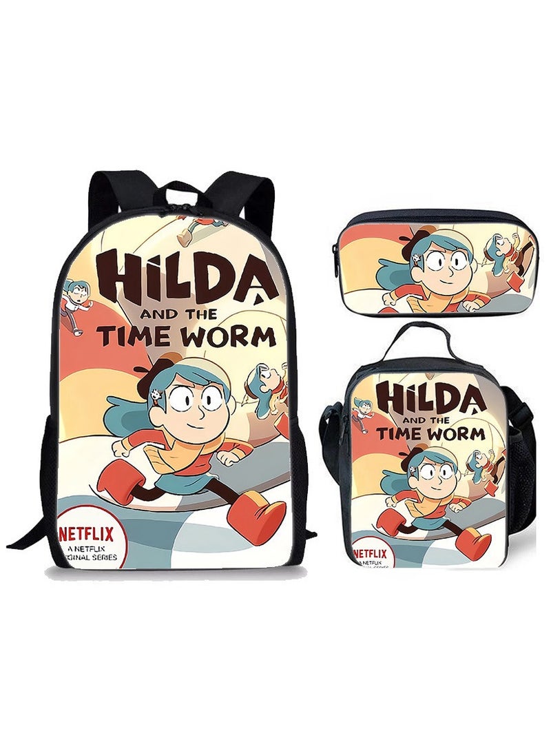 هيلدا حقيبة ظهر جديدة للطلاب مكونة من ثلاث قطع 29*42*16 سم