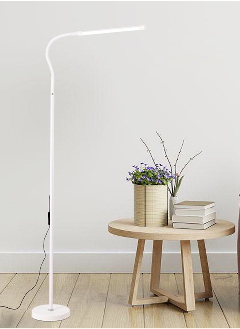 Sharpdo - Modern LED Floor Lamp Vertical Eye Protection Standing Lamp Study Lamp For Living Room Bedroom Study Floor Lighting Dimmable And Color-Adjustable White 18x30x140 centimeter - Image 1