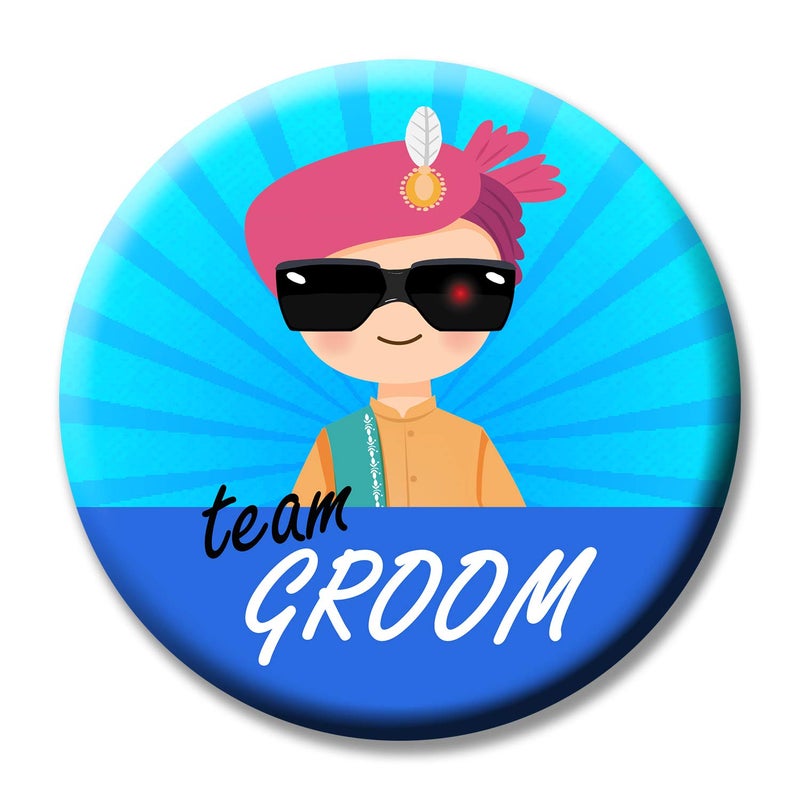 exciting Lives - Team Groom - Ladkewale Wedding Badges - Gift for Team Groom, Ladke Wale - For Wedding Season Gift, Reception - Pack of 15 - Image 4