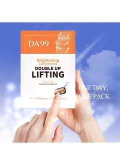 DA99 Brightening & Lifting Double Up Mask 1 Pack (5 sheets,3.9 Ounces) Anti Wrinkle Anti Aging Skin Care Facial Mask Pack KBeauty  - Image 3