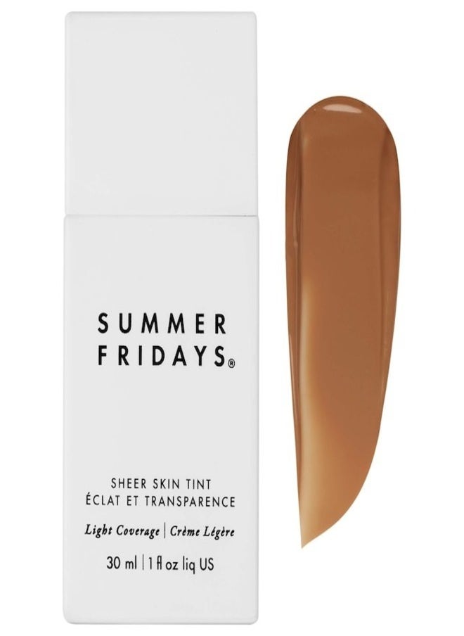 SUMMER FRIDAYS Summer Fridays Sheer Skin Tint with Hyaluronic Acid & Squalane – Lightweight, Hydrating Coverage, Shade 6 - Medium tan with a warm golden undertone 30ml  - Image 1