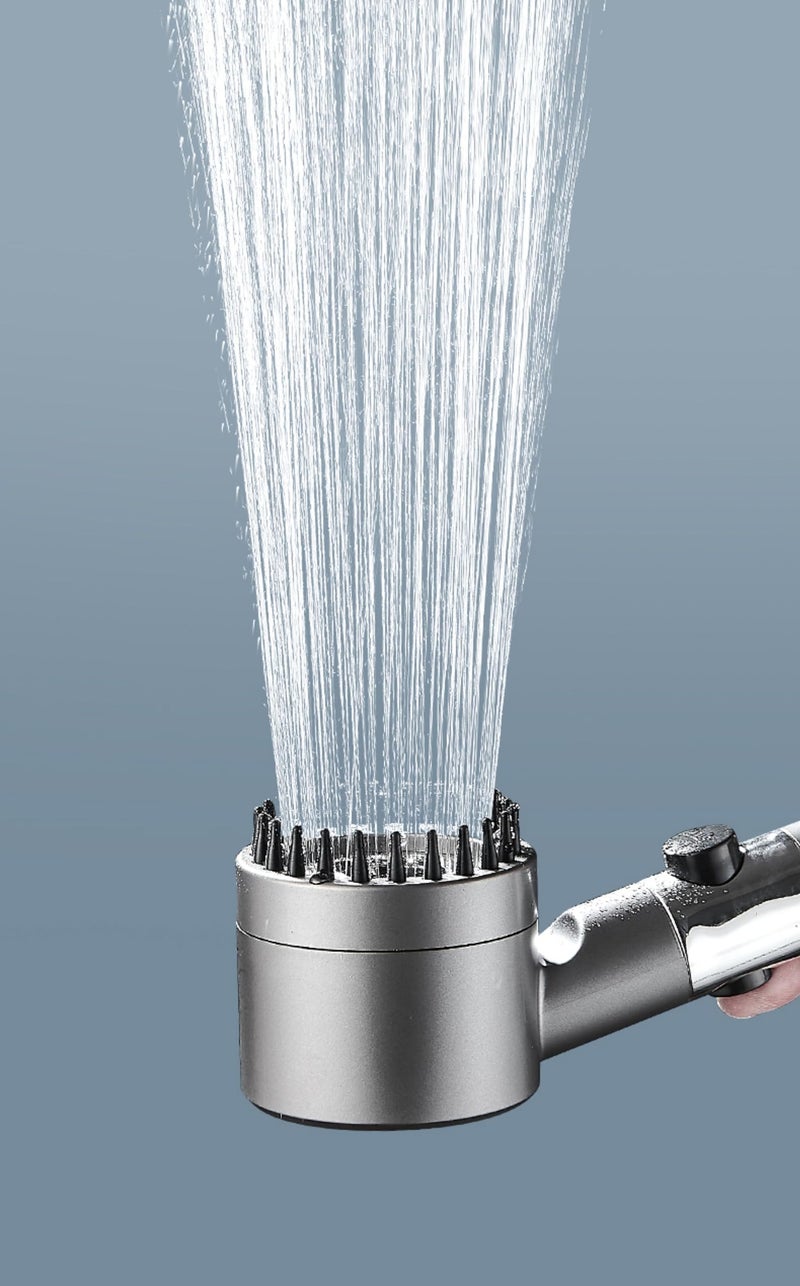 KEPTFIT Shower Head Powerful Flow with Filter for Hard Water, High Pressure Shower Heads with 3 Spray Modes and Water Stop Button, Handheld Water Saving Shower Head - Image 2