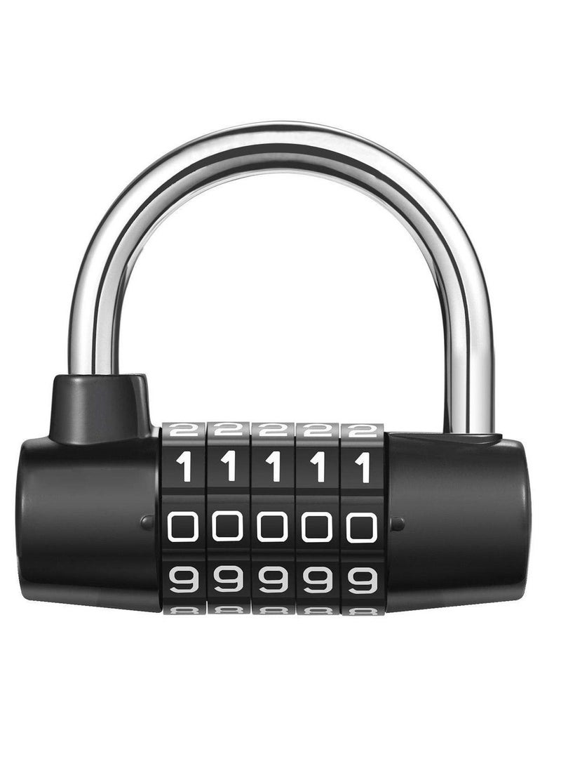 Generic 5 Digit Combination Padlock Security Padlock Safety Lock Luggage Travel Lock for Toolbox Closet Gym Locker Bicycle Luggage Cabinet Outdoor  - Image 1